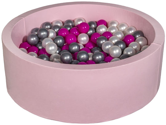 Soft Jersey ball pit with 300 balls, pink
