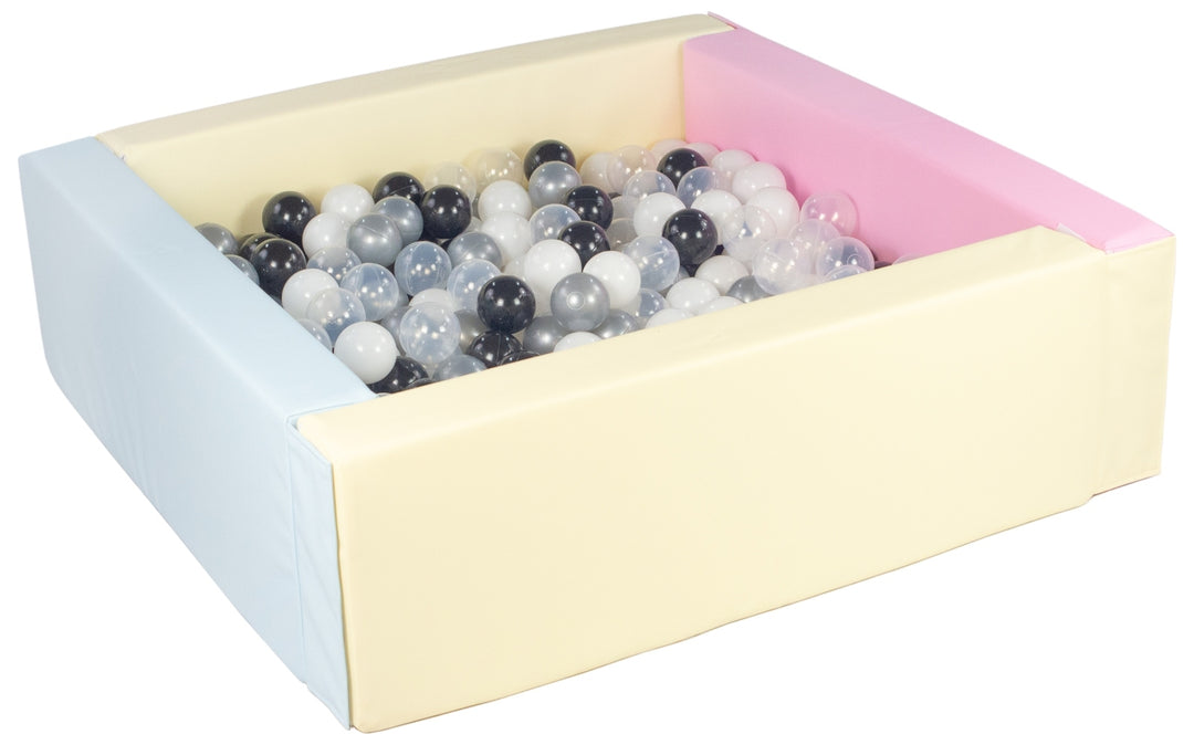 Square eco-leather ball pit with 300 balls, 5 elements