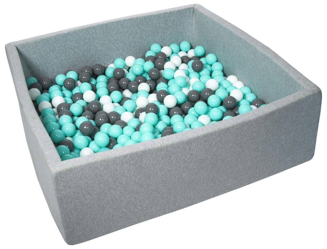 Soft Jersey ball pit with 600 balls, 120x120 cm