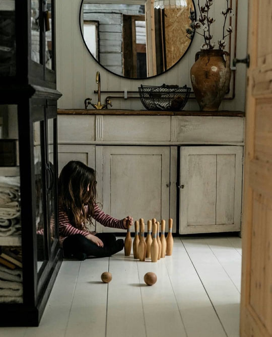 Wooden Bowling Pins - Natural