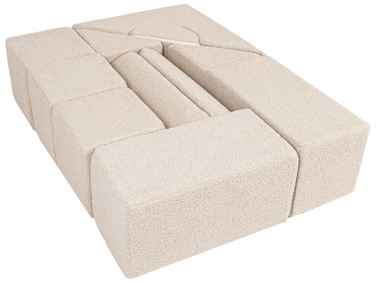 Bouclé castle set of 11 large foam blocks