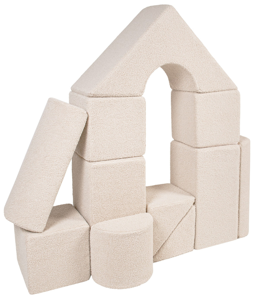 Bouclé castle set of 11 large foam blocks