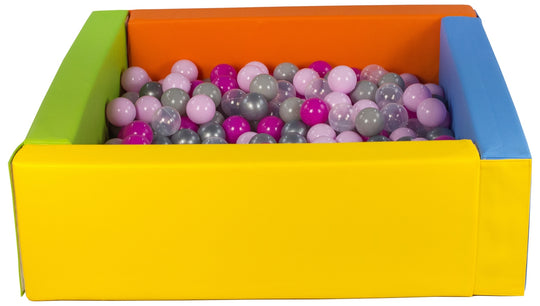 Square eco-leather ball pit with 300 balls, 5 elements