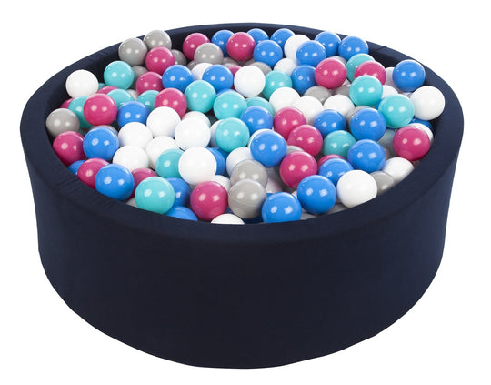 Soft Jersey ball pit with 450 balls, navy