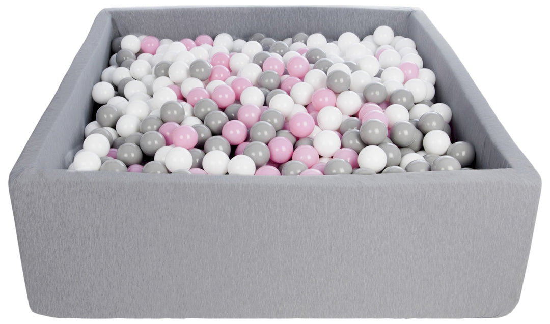 Soft Jersey ball pit with 1200 balls, 120x120 cm