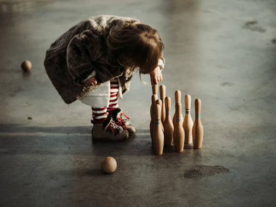 Wooden Bowling Pins - Natural