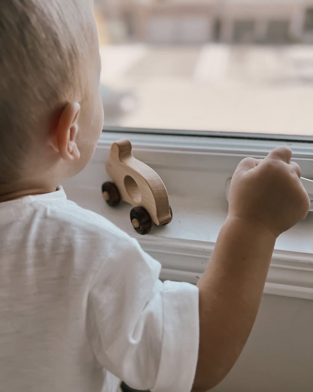 Wooden Toy on Wheels - Rabbit
