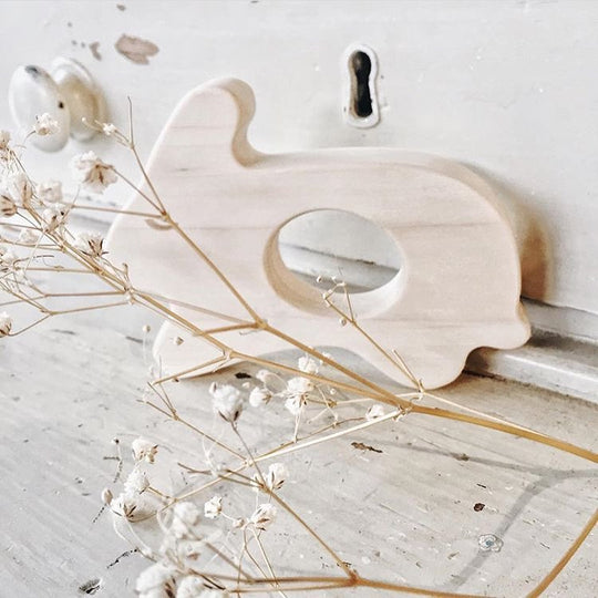 Wooden Toy on Wheels - Rabbit