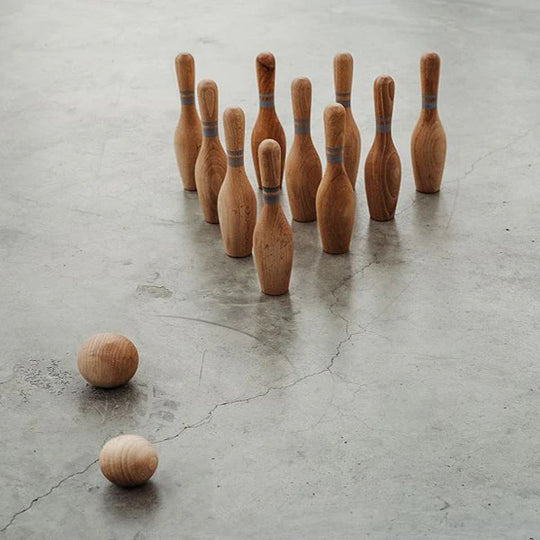 Wooden Bowling Pins - Natural