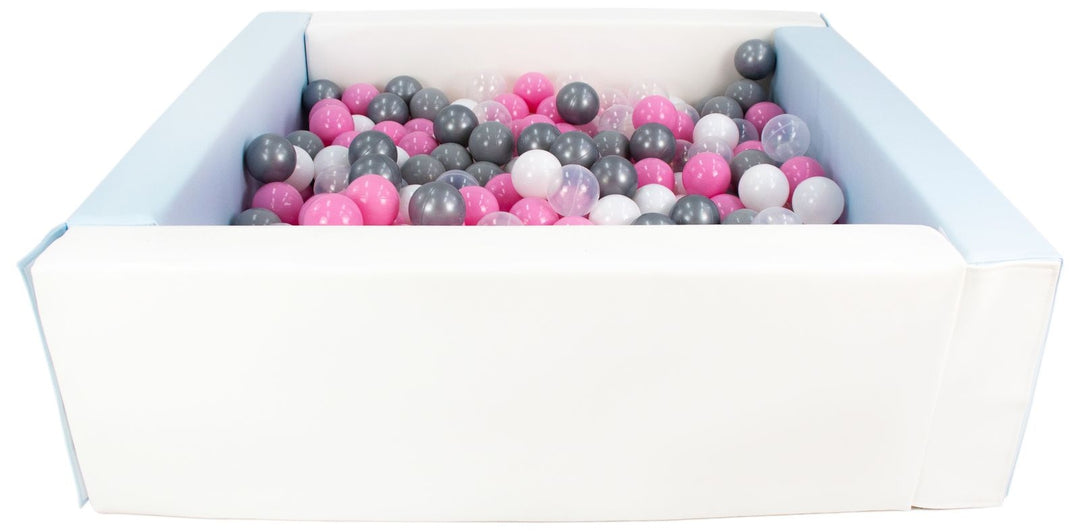 Square eco-leather ball pit with 300 balls, 5 elements