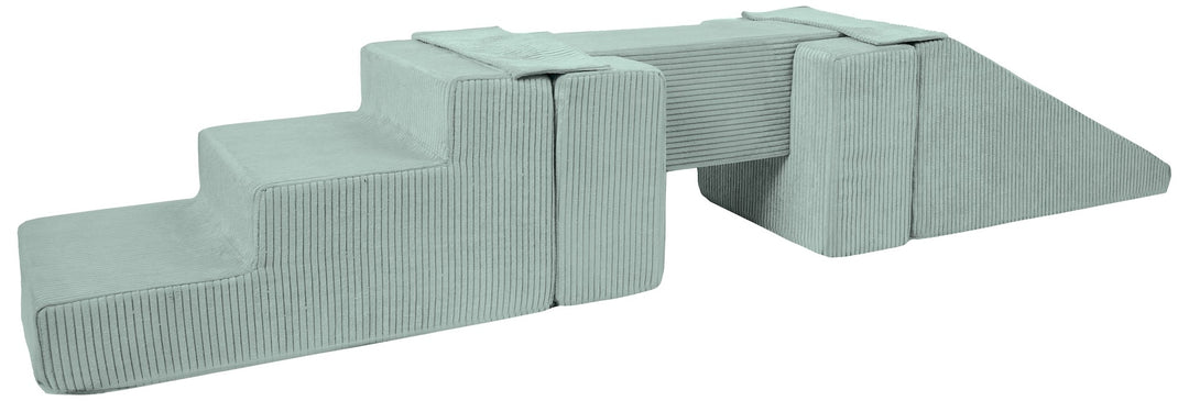Footbridge + slide set of 5 large foam blocks