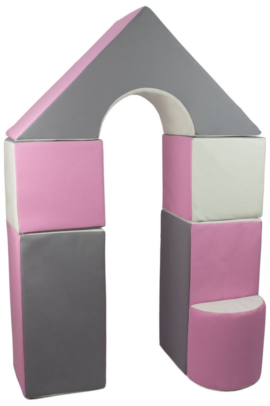 Mini castle set of 6 large foam blocks