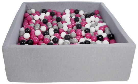 Soft Jersey ball pit with 900 balls, 120x120 cm