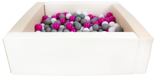 Square eco-leather ball pit with 300 balls, 5 elements