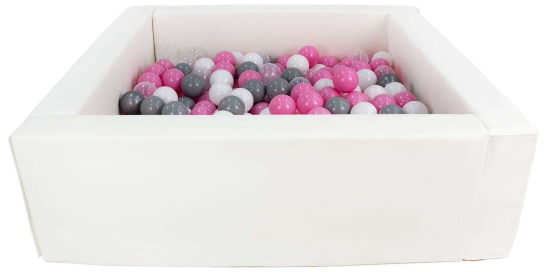Square eco-leather ball pit with 200 balls, 5 elements