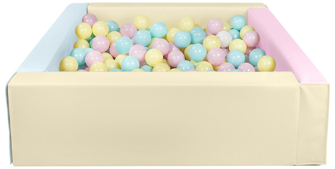 Square eco-leather ball pit with 200 balls, 5 elements
