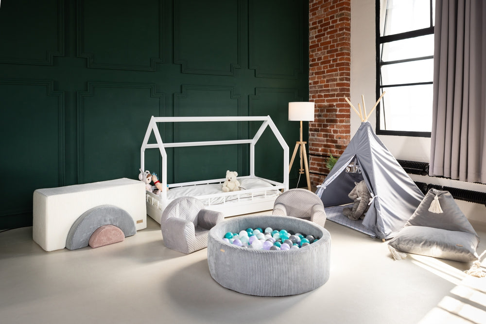 Ball pit + 200 balls, corduroy fabric