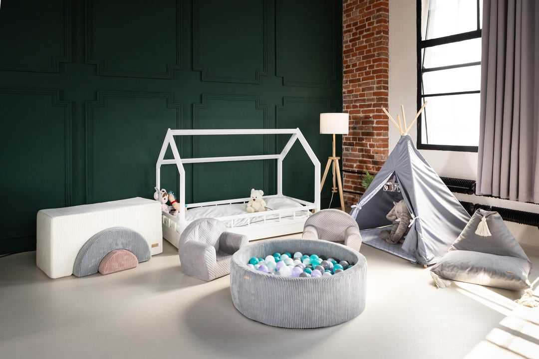 Ball pit + 200 balls, corduroy fabric