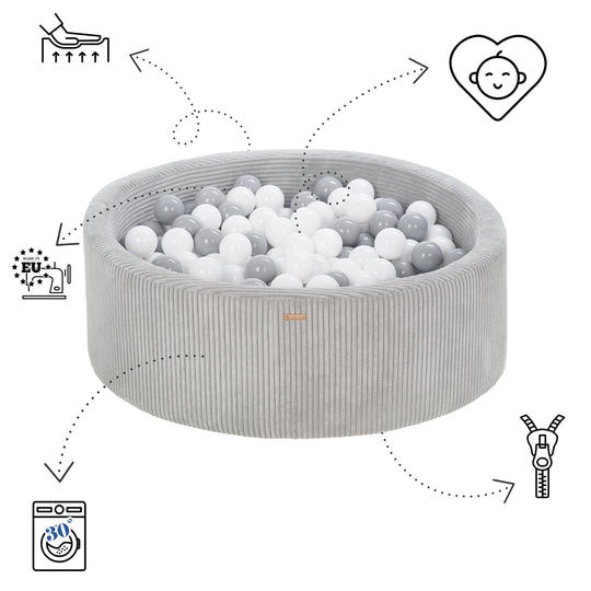 Ball pit + 300 balls, corduroy fabric