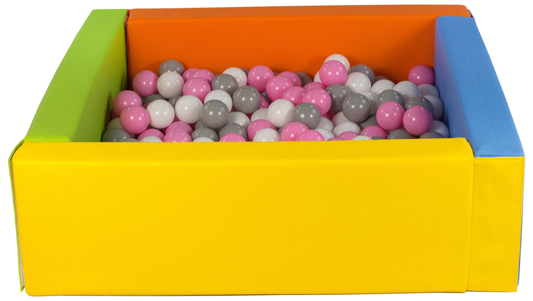Square eco-leather ball pit with 300 balls, 5 elements