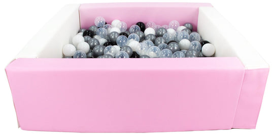 Square eco-leather ball pit with 300 balls, 5 elements