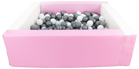 Square eco-leather ball pit with 300 balls, 5 elements