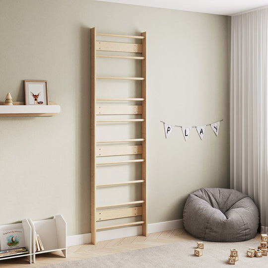 EVERGYM Wooden Wall Bars – Base Model, Natural
