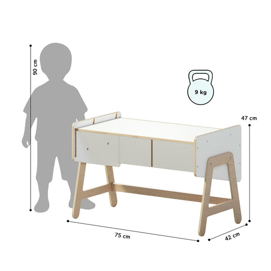 LILU 2-in-1 Toy Storage Shelf and Table