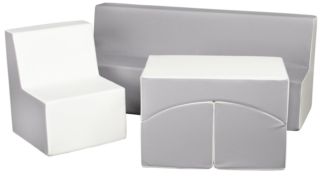 Kids furniture set: armchair + sofa + lounger, eco leather