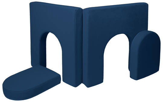 Modular sofa bed, multifunctional foam blocks, car with steering wheel