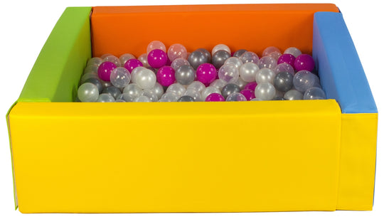 Square eco-leather ball pit with 300 balls, 5 elements
