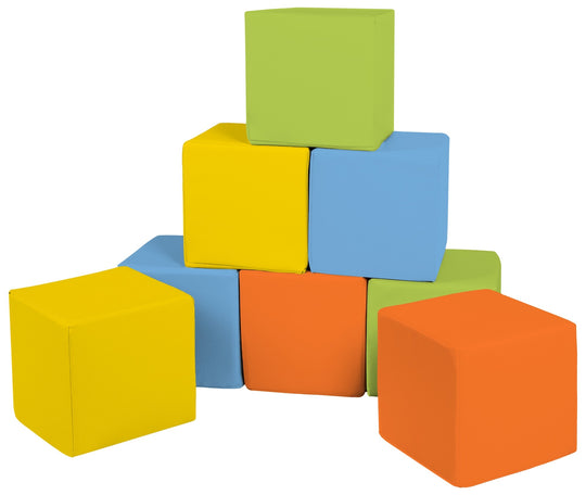 Soft Play Cubes, 8 building blocks for kids