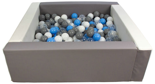 Square eco-leather ball pit with 300 balls, 5 elements