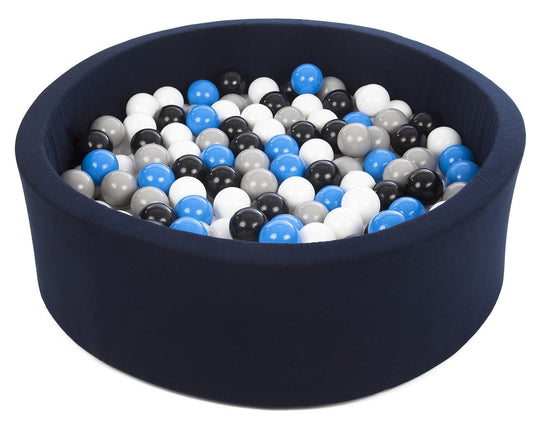 Soft Jersey ball pit with 200 balls, navy