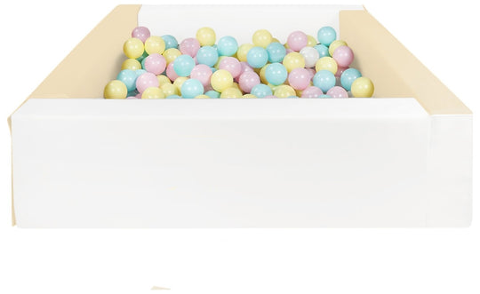 Square eco-leather ball pit with 200 balls, 5 elements
