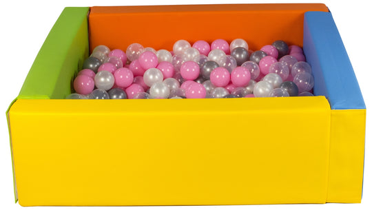 Square eco-leather ball pit with 300 balls, 5 elements
