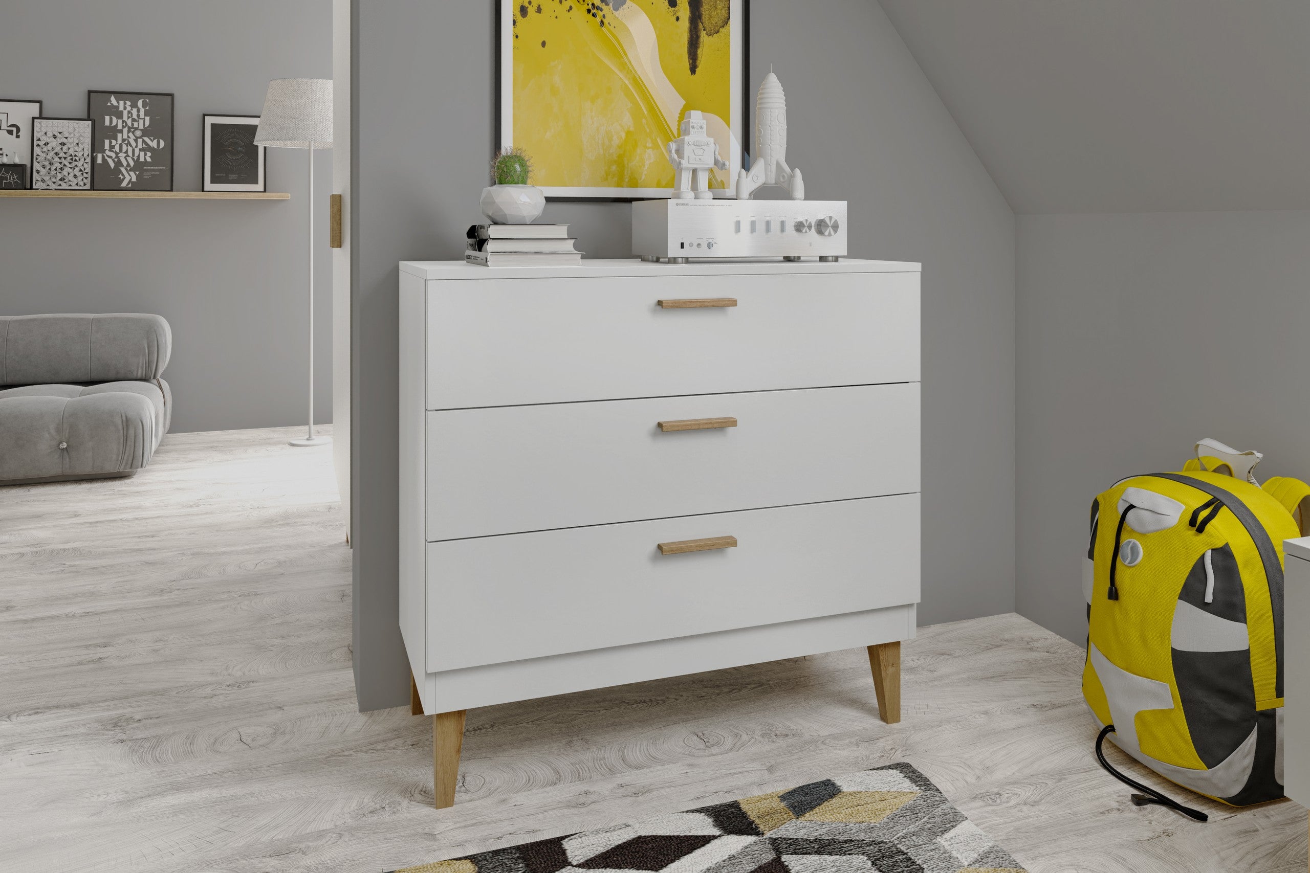 Chest of Drawers Kubi - White