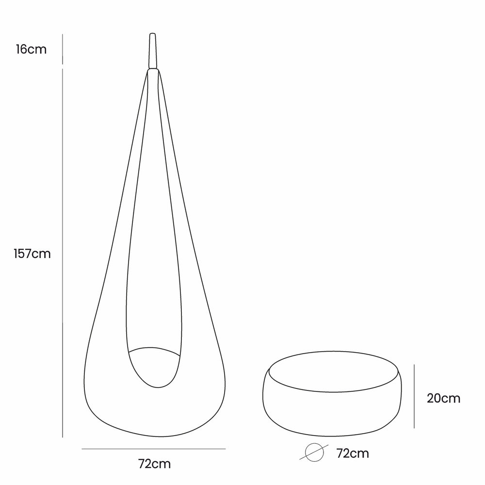 Cocoon Swing for Kids - Graphite Shadow