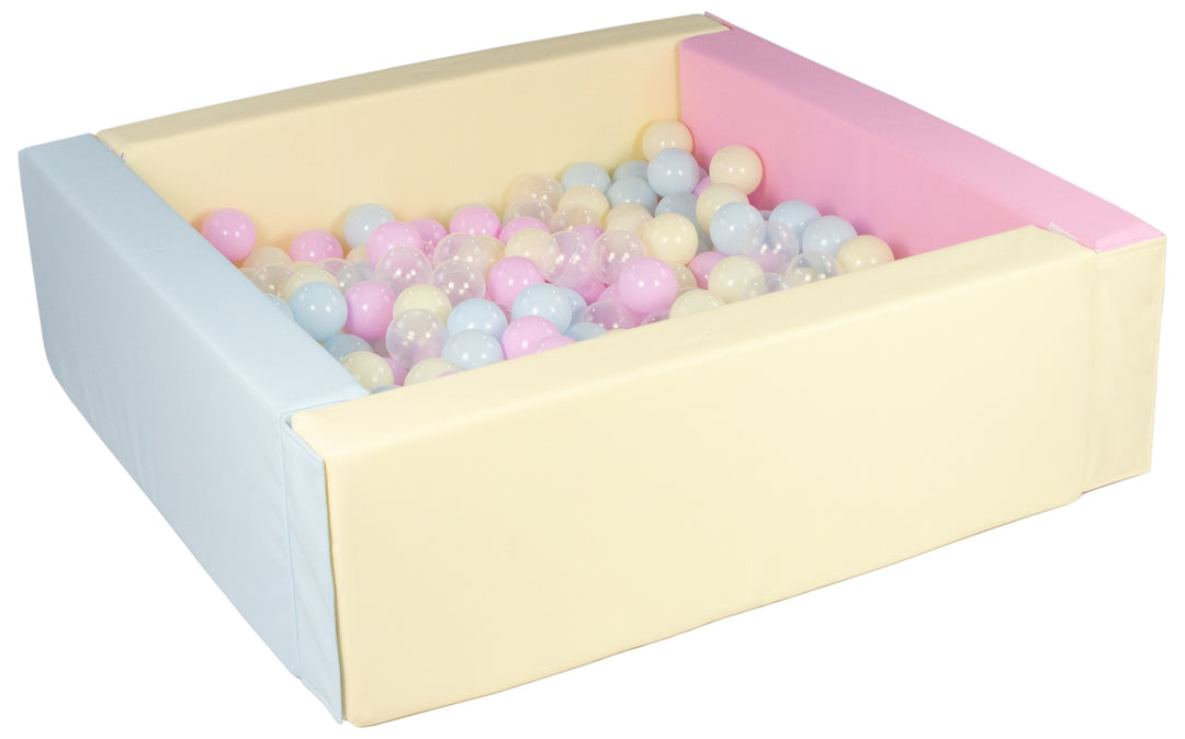 Square eco-leather ball pit with 200 balls, 5 elements