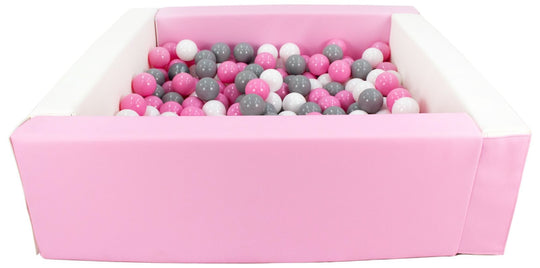 Square eco-leather ball pit with 300 balls, 5 elements