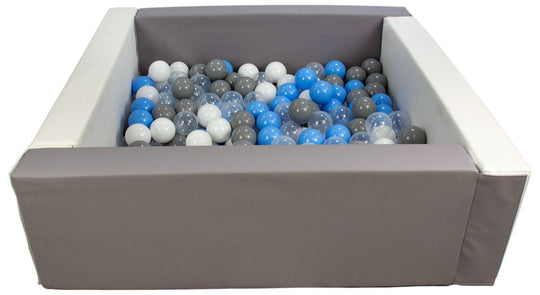 Square eco-leather ball pit with 200 balls, 5 elements