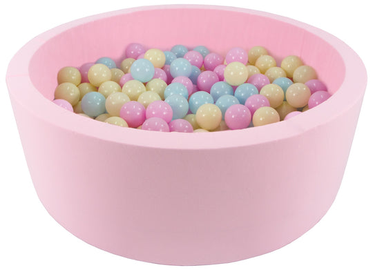 Soft Jersey ball pit with 200 balls, pink