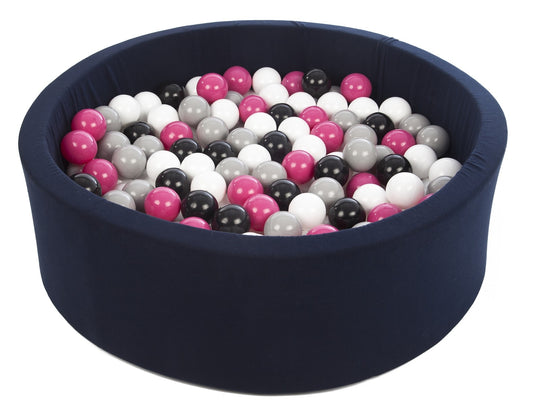Soft Jersey ball pit with 300 balls, navy