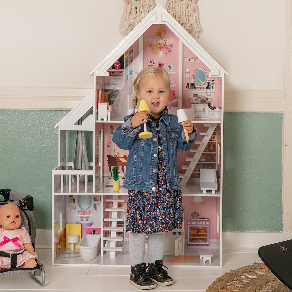 Wooden Dollhouse Liselle with LED Lights