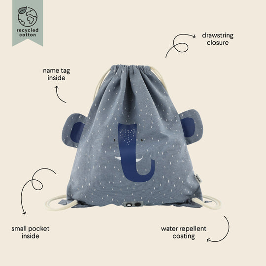Drawstring Bag - Mrs. Elephant