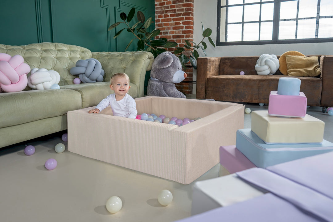Soft play Corduroy ball pit, home ball pit, indoor, outdoor, ball pit + 200 balls