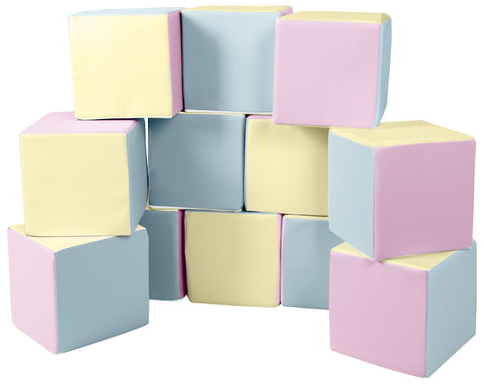 Soft Play Cubes, 12 building blocks for kids