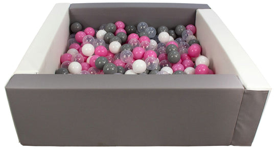 Square eco-leather ball pit with 300 balls, 5 elements