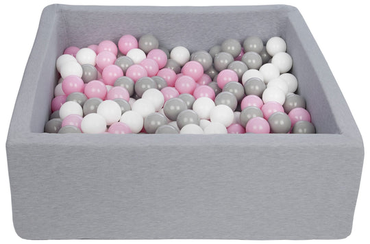 Soft Jersey ball pit with 300 balls, 90x90 cm