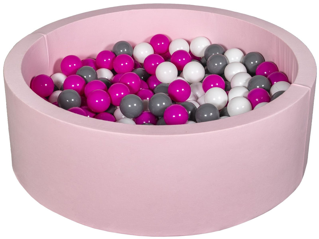 Soft Jersey ball pit with 300 balls, pink